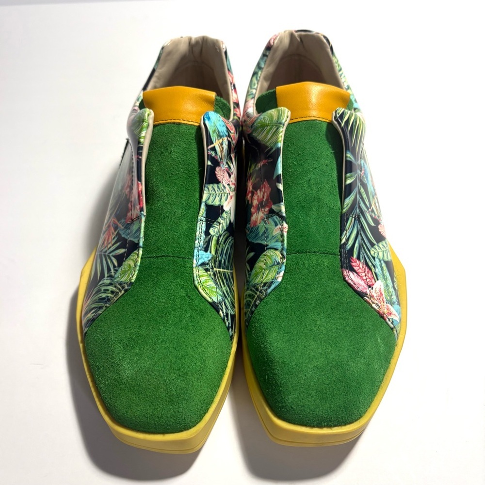 Girotti, Handcrafted, Custom made, Suede and leather loafers, Square Sole, Sz 37 - Picture 15 of 15